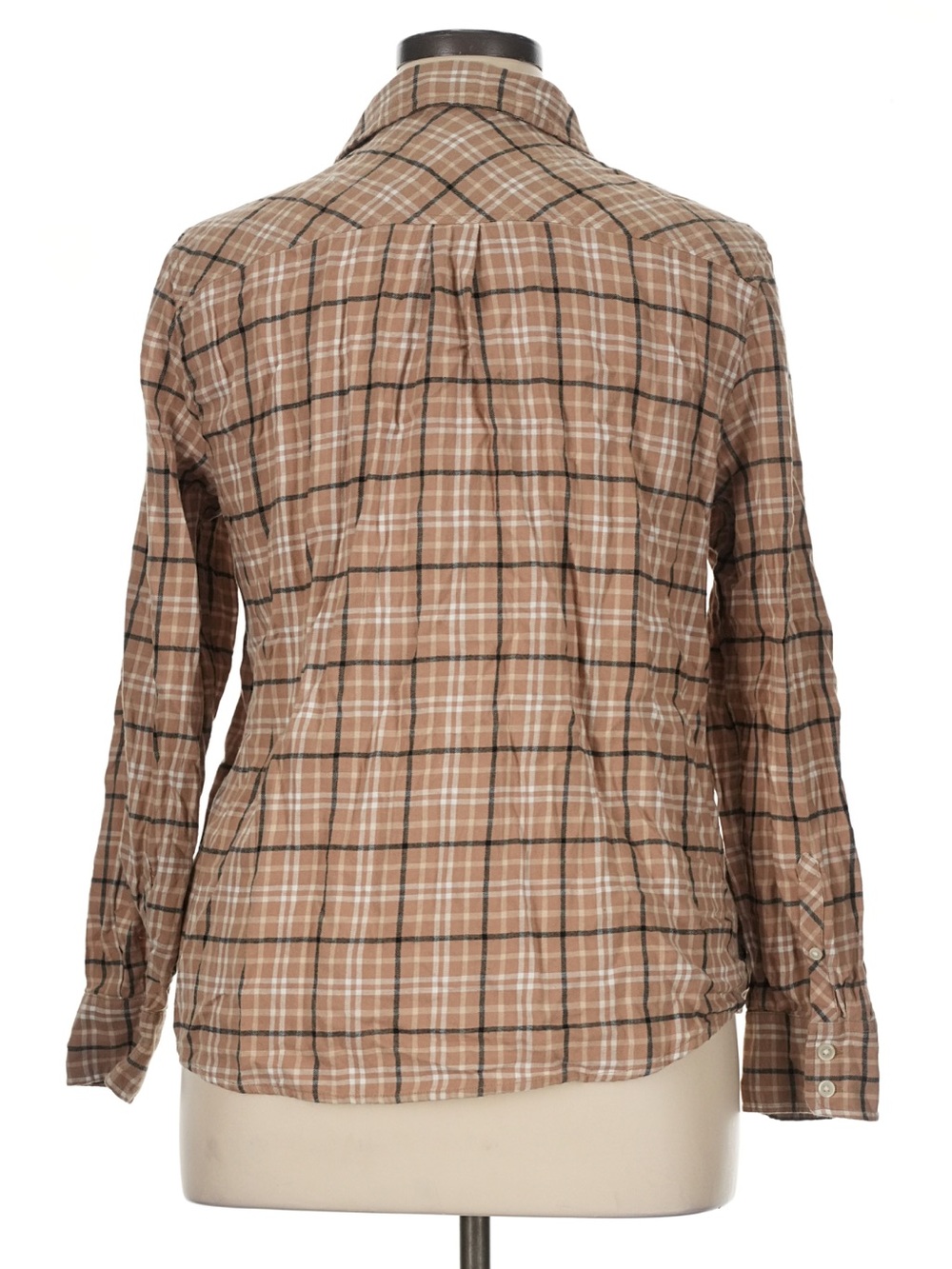 J. Crew Tan Plaid Cotton Button-Down Shirt - Picture 4 of 10